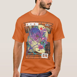 Camiseta Vaporwave Koi Fish Japan Sakura Carp Breeder Premi