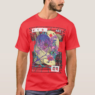Camiseta Vaporwave Koi Fish Japan Sakura Carp Breeder T-Shi