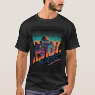 Camiseta Vaporwave La Alhambra Granada España Retro 80