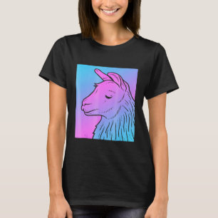 Camiseta Vaporwave Llama Pastel estético Gótico Lama glama