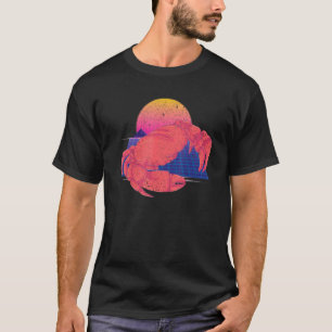 Camiseta Vaporwave Mar Estético Mariscos Calabaza C