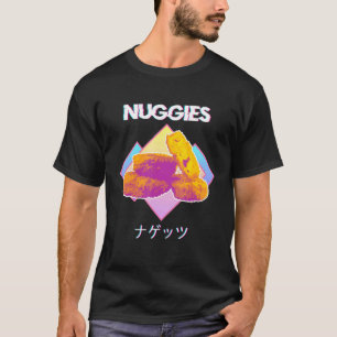 Camiseta Vaporwave Nuggies Nuggets de Pollo Kanji Japonés