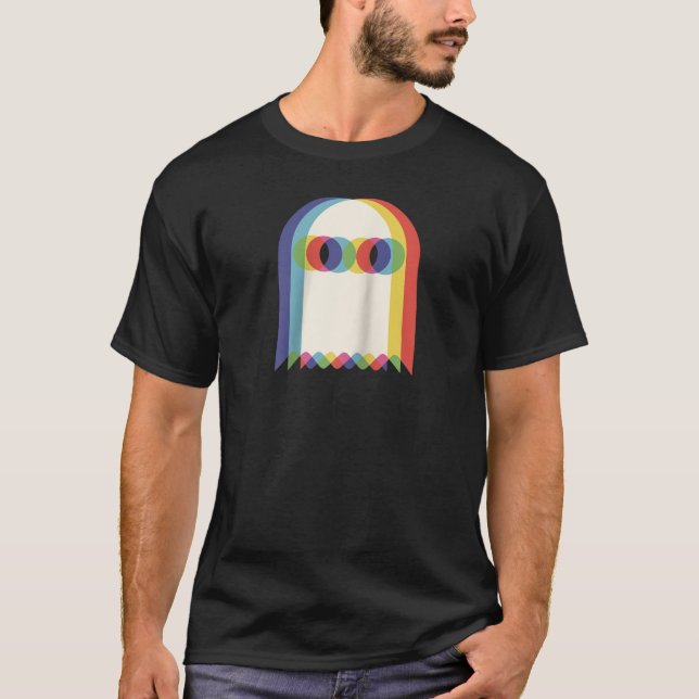 Camiseta Vaporwave Psychedelic Ghost Retro Halloween Techno (Anverso)