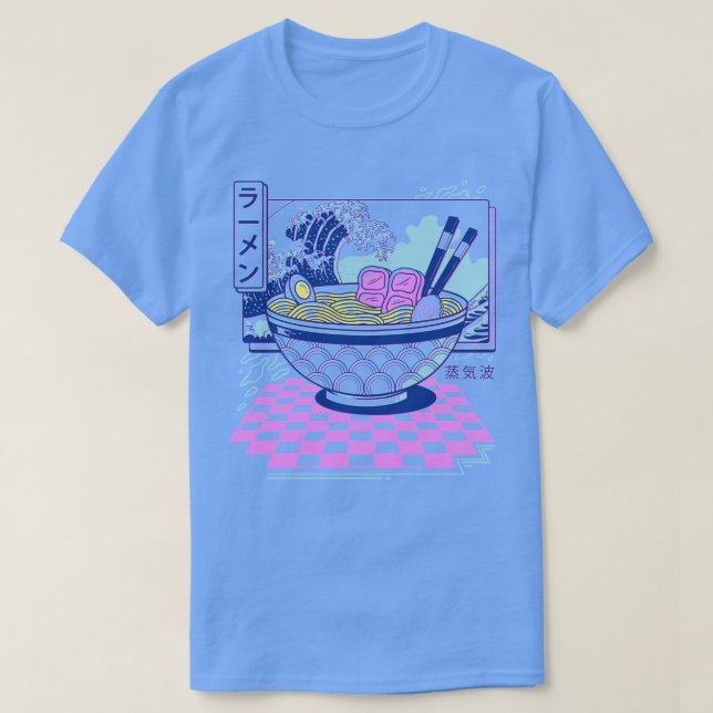 Camiseta Vaporwave Ramen (Diseño del anverso)