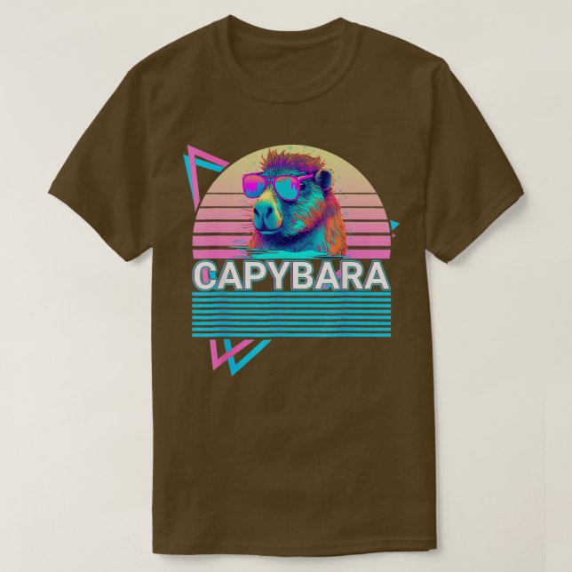Camiseta Vaporwave retro de capibara (Diseño del anverso)