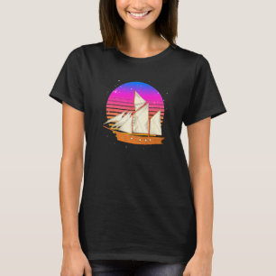 Camiseta Vaporwave Sunset Retro Navegación Sailor 90