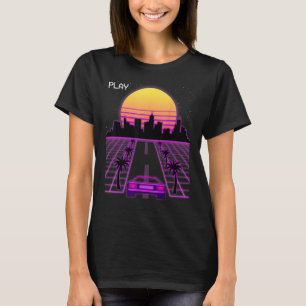 Camiseta Vaporwave Sunset Synthwave Cyberpunk Outrun 80s Me