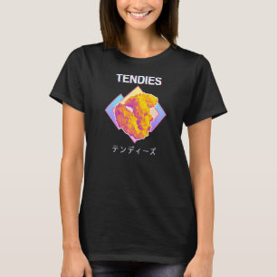 Camiseta Vaporwave tensa pollos tensa kanji japonés