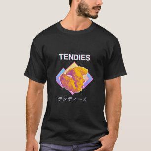Camiseta Vaporwave tensa pollos tensa kanji japonés