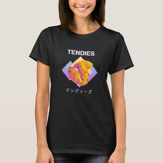 Camiseta Vaporwave tensa pollos tensa kanji japonés (Anverso)