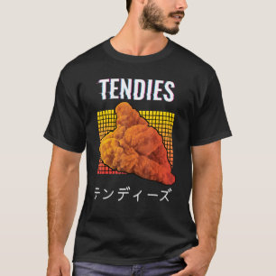 Camiseta Vaporwave tensa pollos tensa kanji japonés