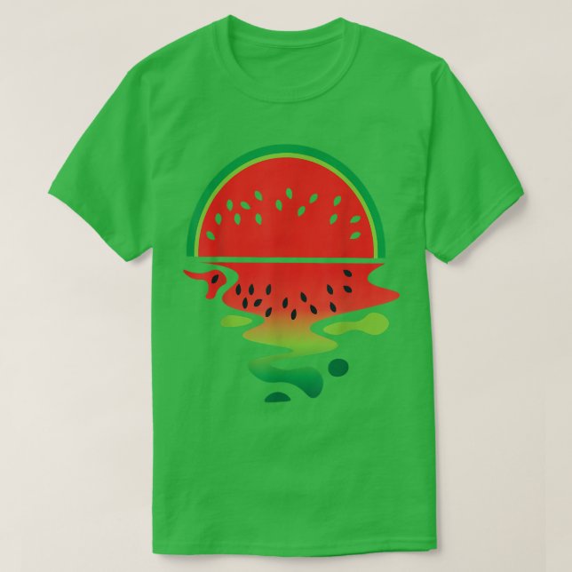 Camiseta Vaporwave Watermelon Fruit Hola Verano Vegetariano (Diseño del anverso)