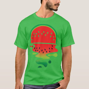Camiseta Vaporwave Watermelon Fruit Hola Verano Vegetariano