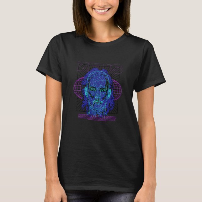 Camiseta Vaporwave Zeus Ancient Greek Mythology Gods of Oly (Anverso)