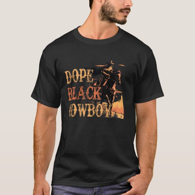 Camiseta Vaque Negro Dope Occidental Afroamericano Junetee (Anverso)