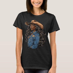 Camiseta Vaqueira negra afroamericana occidental país