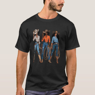 Camiseta Vaqueira Negra Estadounidense Afroamericana Occide