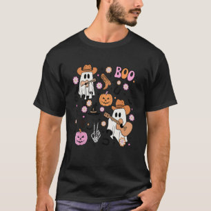 Camiseta Vaqueiro Fantasma Espeluznante Monada Halloween Bo
