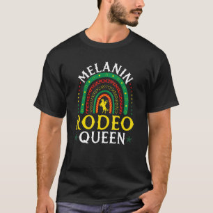 Camiseta Vaquera afroamericana reina del rodeo de melanina 