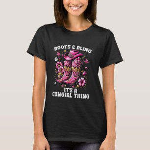 Camiseta Vaquera Botas y Brillo Rodeo Jinete de Caballo Occ