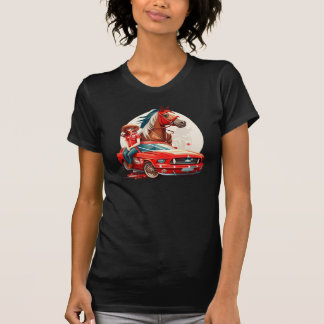 Camiseta Vaquera Con Caballo De Coche Mustang