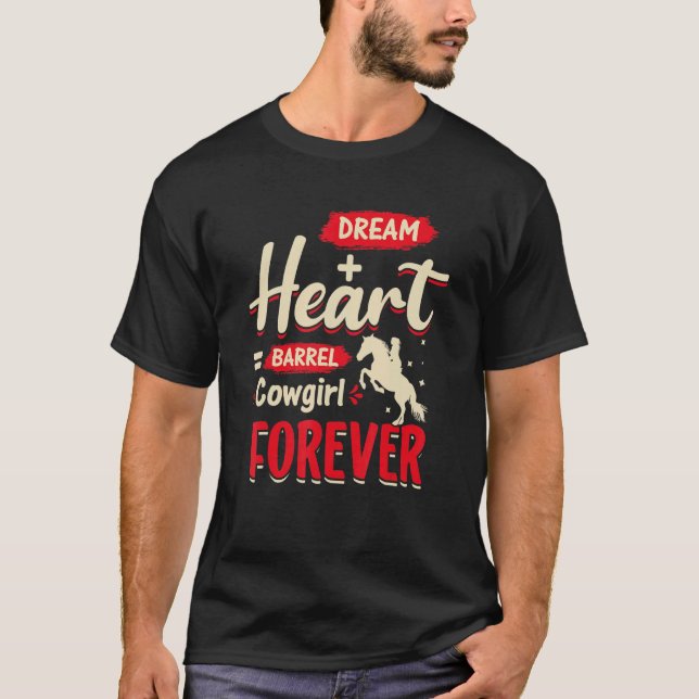 Camiseta Vaquera de barril soñadora + corazón para siempre  (Anverso)