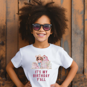 Camiseta Vaquera de Campo Es Mi Cumpleaños Chicos