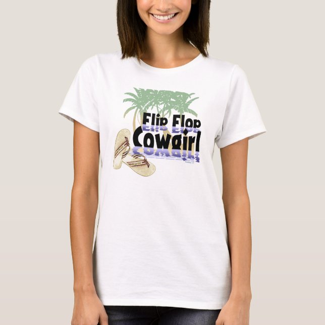 Camiseta Vaquera del flip-flop (Anverso)
