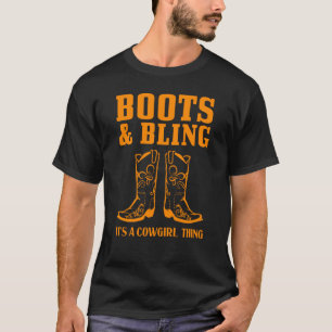 Camiseta Vaquera Divertida Para Chicas Mujeres Botas De Rod