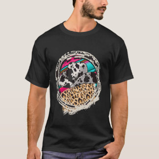 Camiseta Vaquera Estampa de vaca de leopardo Serape Rodeo 4