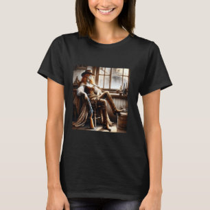 Camiseta Vaquera Fantasía Cute Pelo Rojo