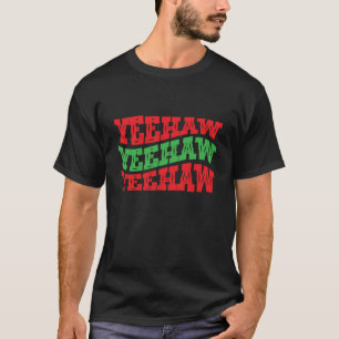 Camiseta Vaquera Navidad Yeehaw Cowgirl Cowboy Occidental