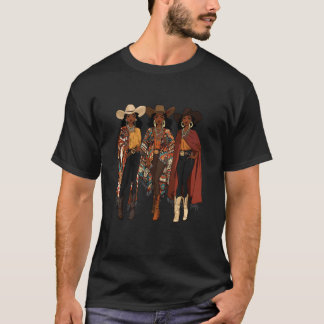 Camiseta Vaquera Negra Estadounidense Africana Occidental P