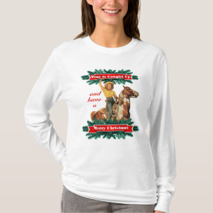 Camiseta Vaquera occidental del vintage encima de la