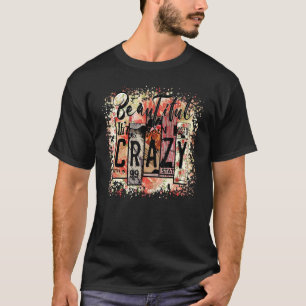 Camiseta Vaquera Occidental Floral Retro Hermosa Loca Cuent