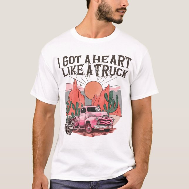 Camiseta Vaquera Occidental Sunset Tengo Un Corazón Como Un (Anverso)