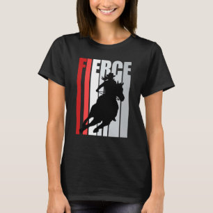 Camiseta Vaquera Púrpura Fierce Motivacional Tema Occidenta