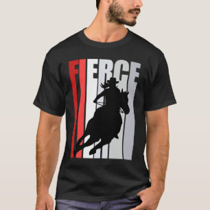 Camiseta Vaquera Púrpura Fierce Motivacional Tema Occidenta
