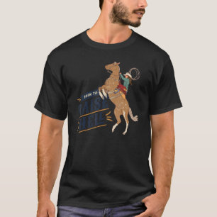 Camiseta Vaquera Retro Ridin Caballo Nació Para Criar Al In
