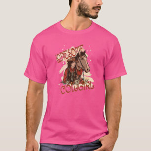 Camiseta Vaquera Solitaria Caballo Sur Oeste Salvaje  