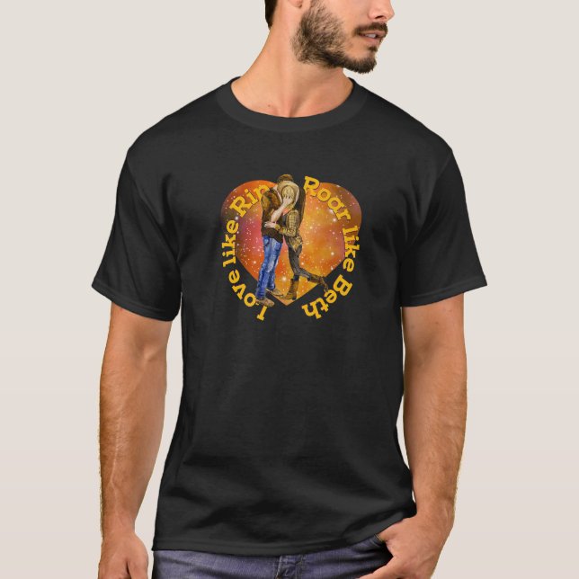 Camiseta Vaquera Valentine Cowboy sueña un caballo romántic (Anverso)
