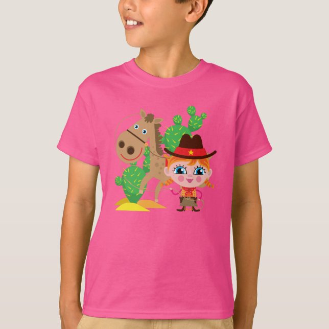 Camiseta Vaquera y caballo (Anverso)