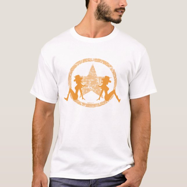 Camiseta Vaqueras de la aleta del fango anaranjadas (Anverso)