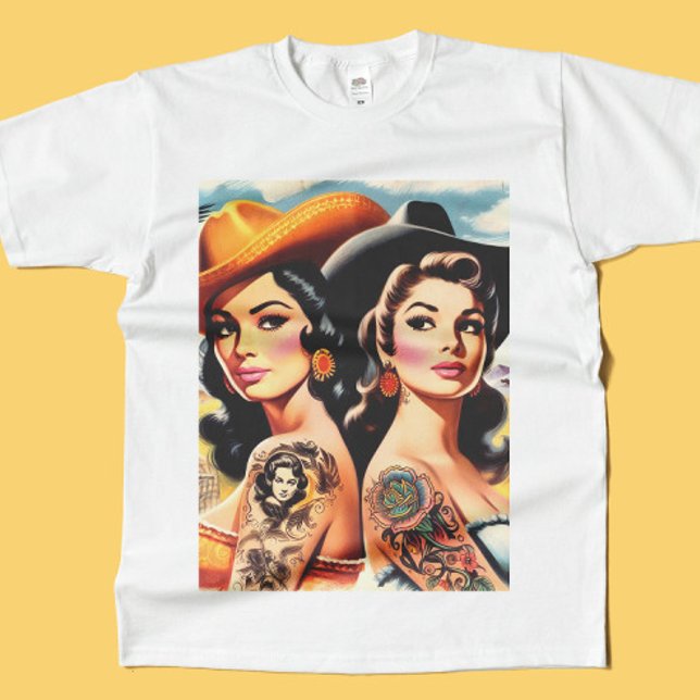 Camiseta Vaqueras Tatuadas Vintage (Subido por el creador)