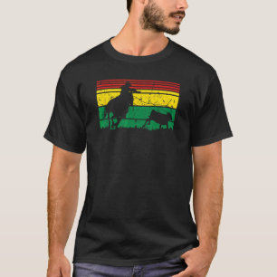 Camiseta Vaquero afroamericana de rodeo de cuerda separada 
