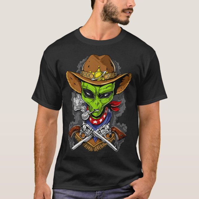 Camiseta Vaquero Alien Espacial (Anverso)