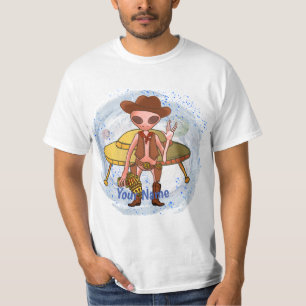 Camiseta Vaquero alienígena de ciencia ficción