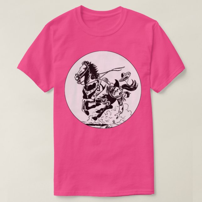 Camiseta vaquero cayendo del caballo (Diseño del anverso)
