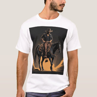 Camiseta Vaquero con su caballo