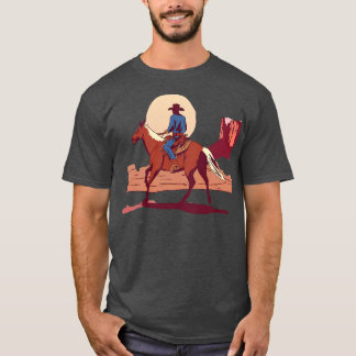 Camiseta Vaquero corriendo hacia el desierto del Suroeste, 